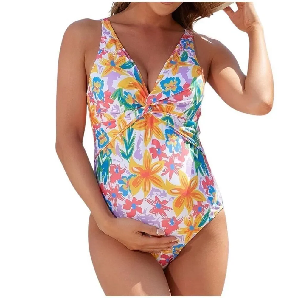 Mom Approved Floral One Piece Swimsuit Medium